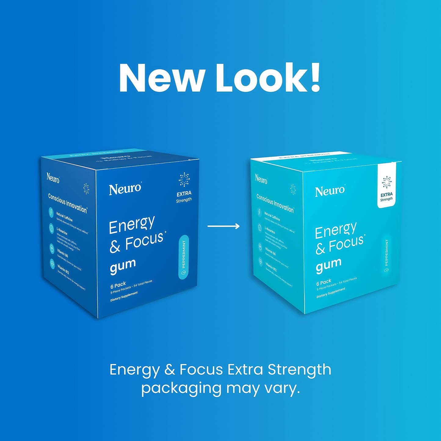 NeuroGum Extra Strength Energy Focus Peppermint Sugar Free Supplement